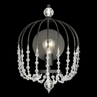 Voliere 1 Light Crystal Wall Sconce