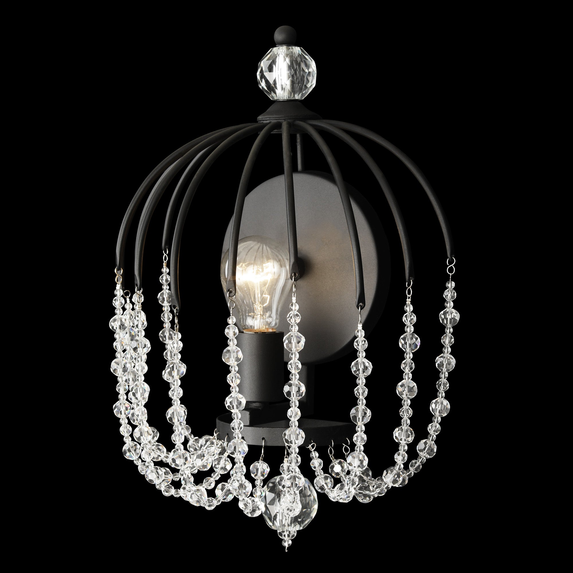 Voliere 1 Light Crystal Wall Sconce