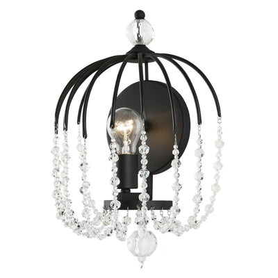 Voliere 1 Light Crystal Wall Sconce