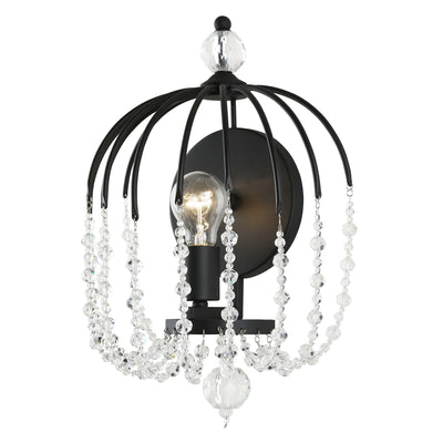 Voliere 1 Light Crystal Wall Sconce