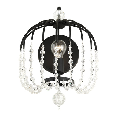 Voliere 1 Light Crystal Wall Sconce