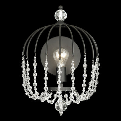 Voliere 1 Light Crystal Wall Sconce