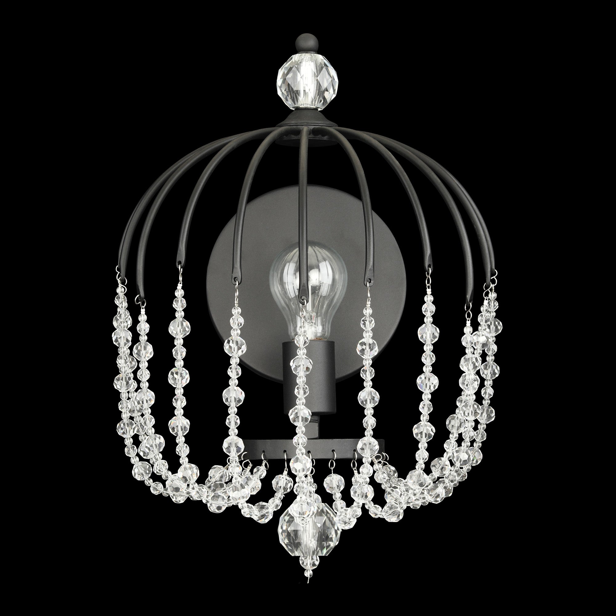Voliere 1 Light Crystal Wall Sconce