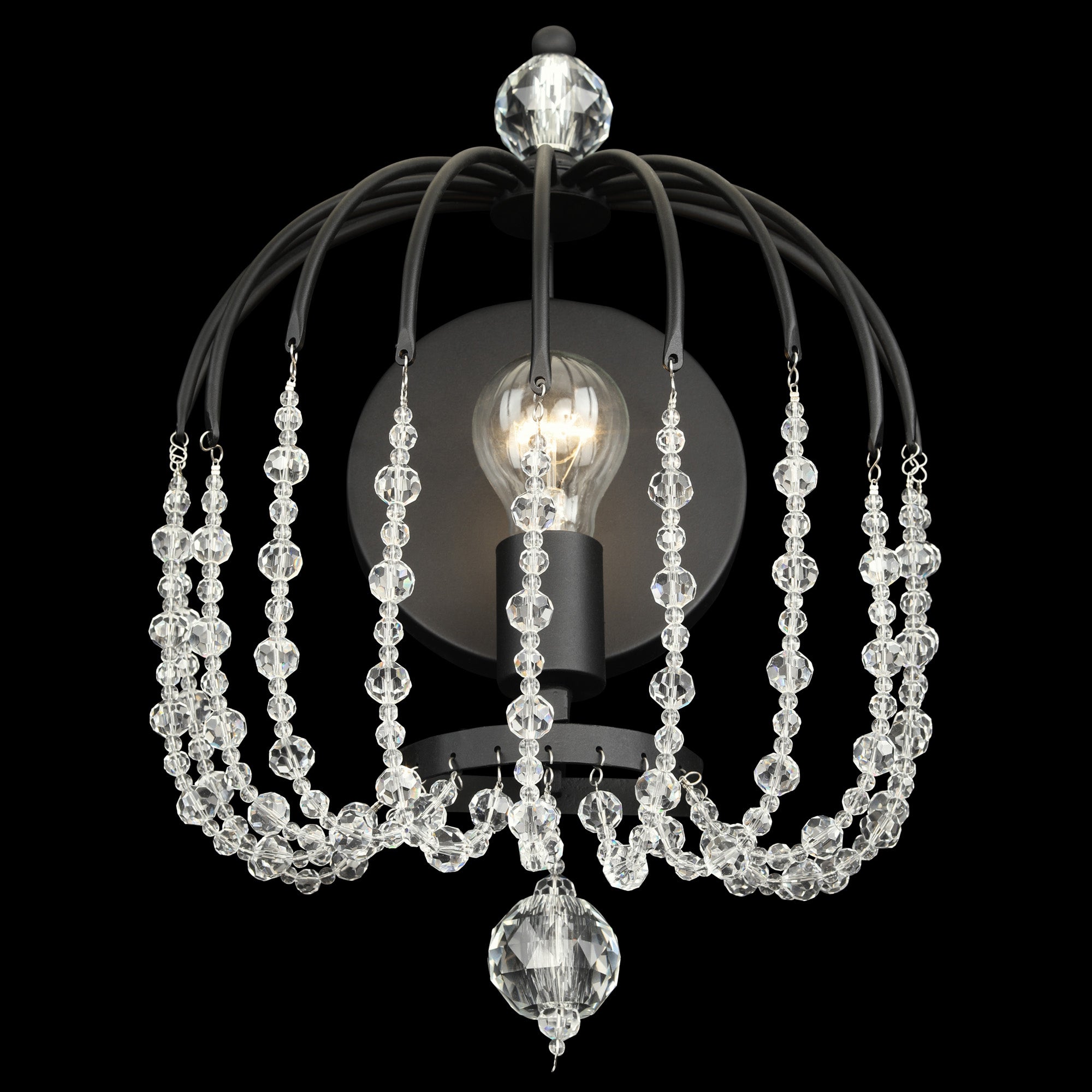 Voliere 1 Light Crystal Wall Sconce