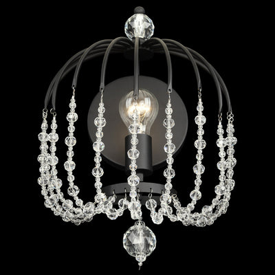 Voliere 1 Light Crystal Wall Sconce