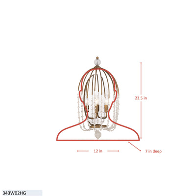 Voliere 2 Light Wall Sconce