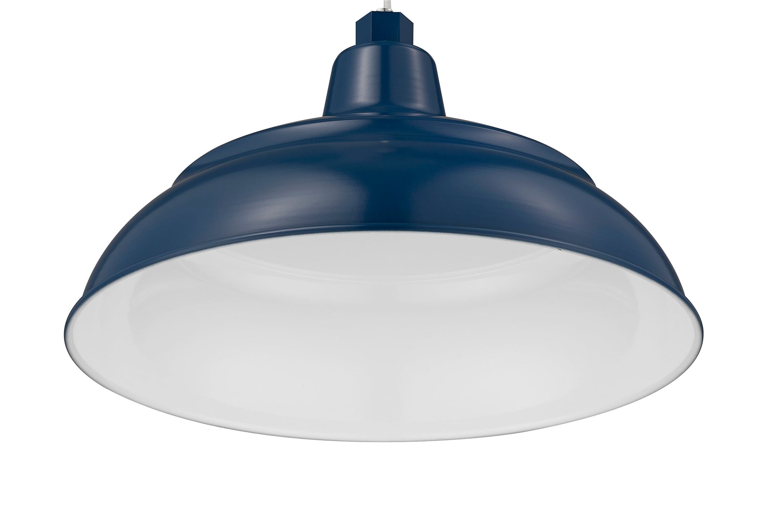 14'' Navy Blue Metal R Series Warehouse Shade
