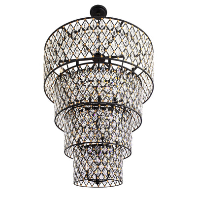Windsor 21 Light 4-Tier Crystal Chandelier