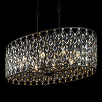 Windsor 8 Light Oval Crystal Linear Pendant