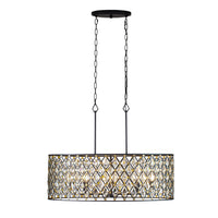 Windsor 8 Light Oval Crystal Linear Pendant
