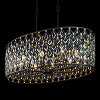 Windsor 8 Light Oval Crystal Linear Pendant