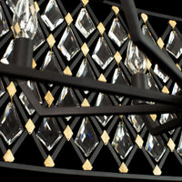 Windsor 8 Light Oval Crystal Linear Pendant
