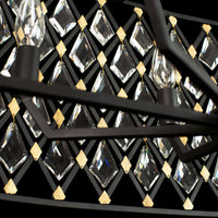 Windsor 8 Light Oval Crystal Linear Pendant