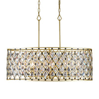 Windsor 8 Light Oval Crystal Linear Pendant