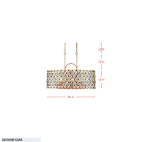 Windsor 8 Light Oval Crystal Linear Pendant