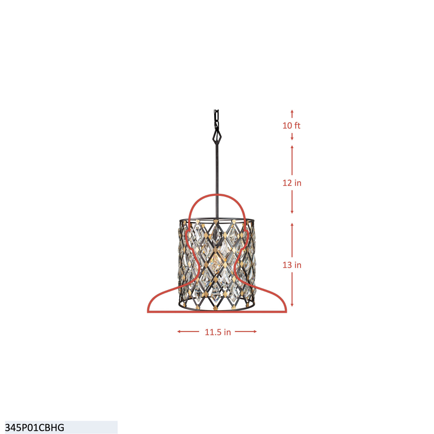 Windsor 1 Light Crystal Pendant