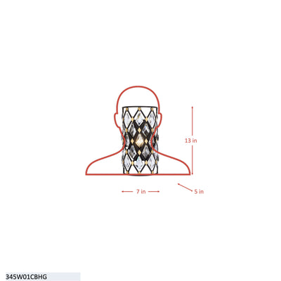 Windsor 1 Light Crystal Wall Sconce