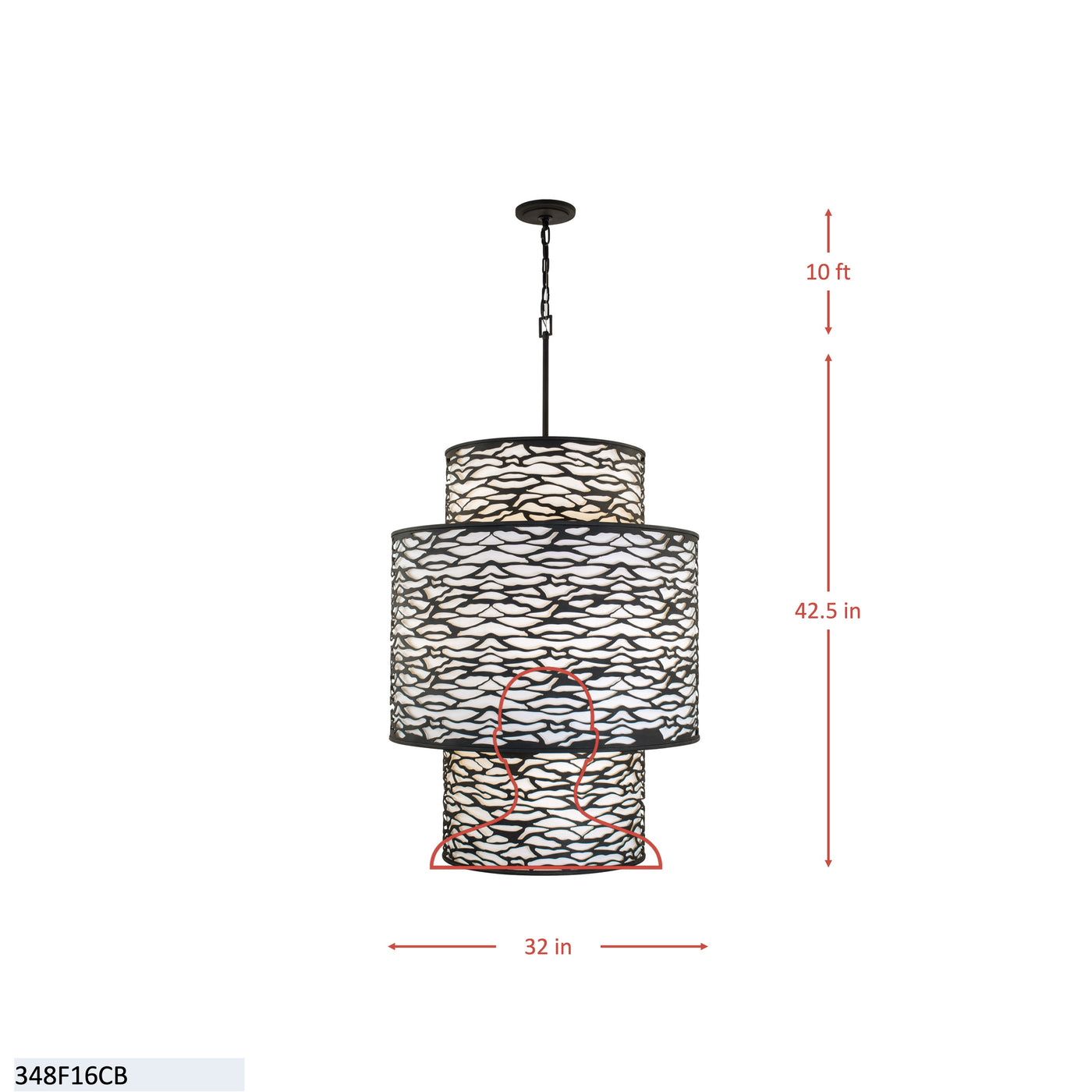 Kato 16 Light 3-Tier Foyer Pendant