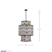 Kato 16 Light 3-Tier Foyer Pendant