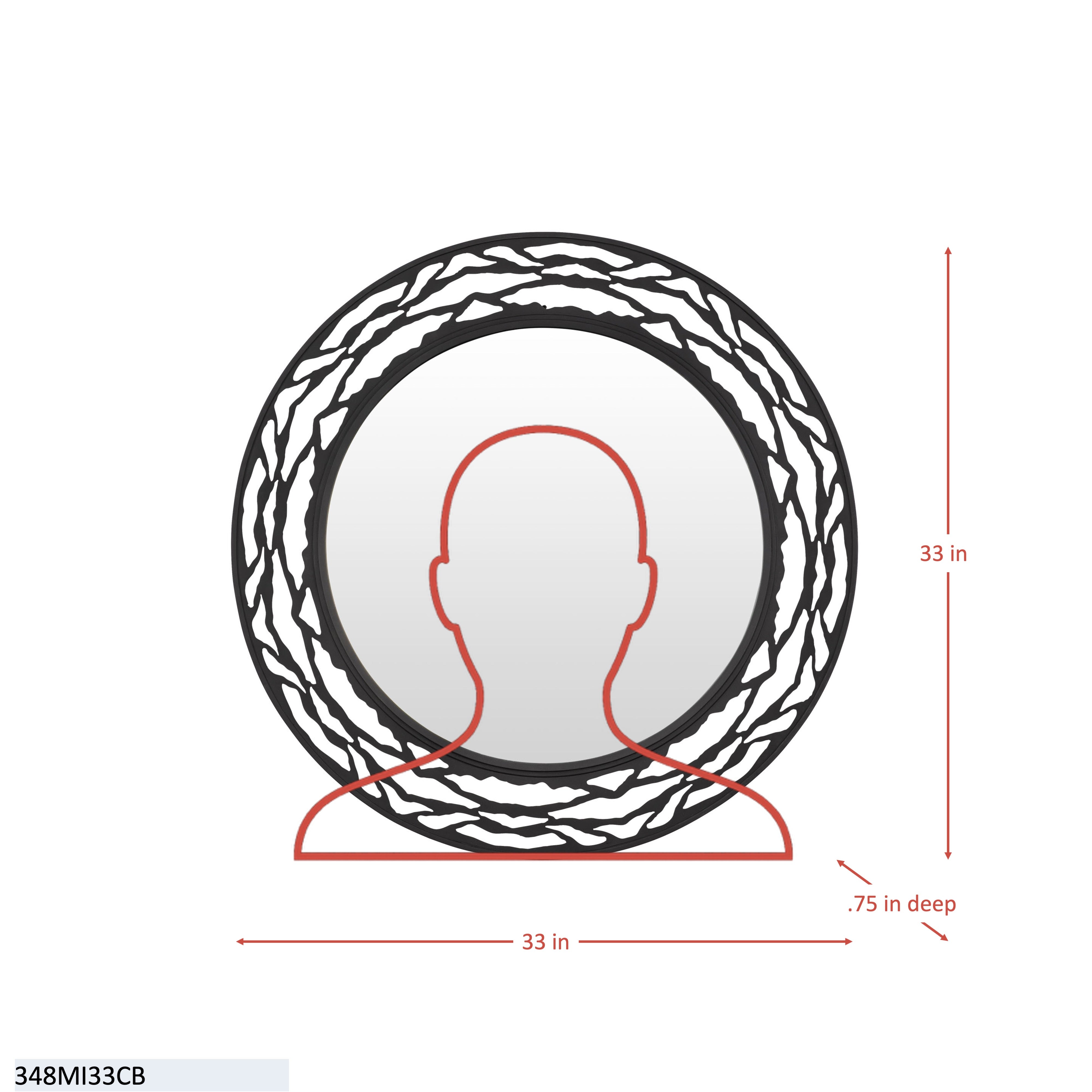 Kato 33-in Round Mirror
