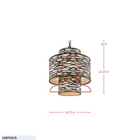 Kato 4 Light 3-Tier Pendant