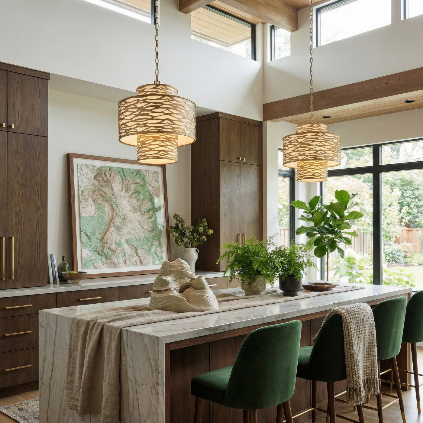 Kato 4 Light 3-Tier Pendant