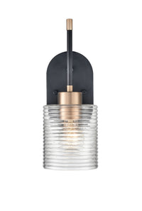 5'' Renitta Matte Black/Modern Gold 1 Light Wall Sconce