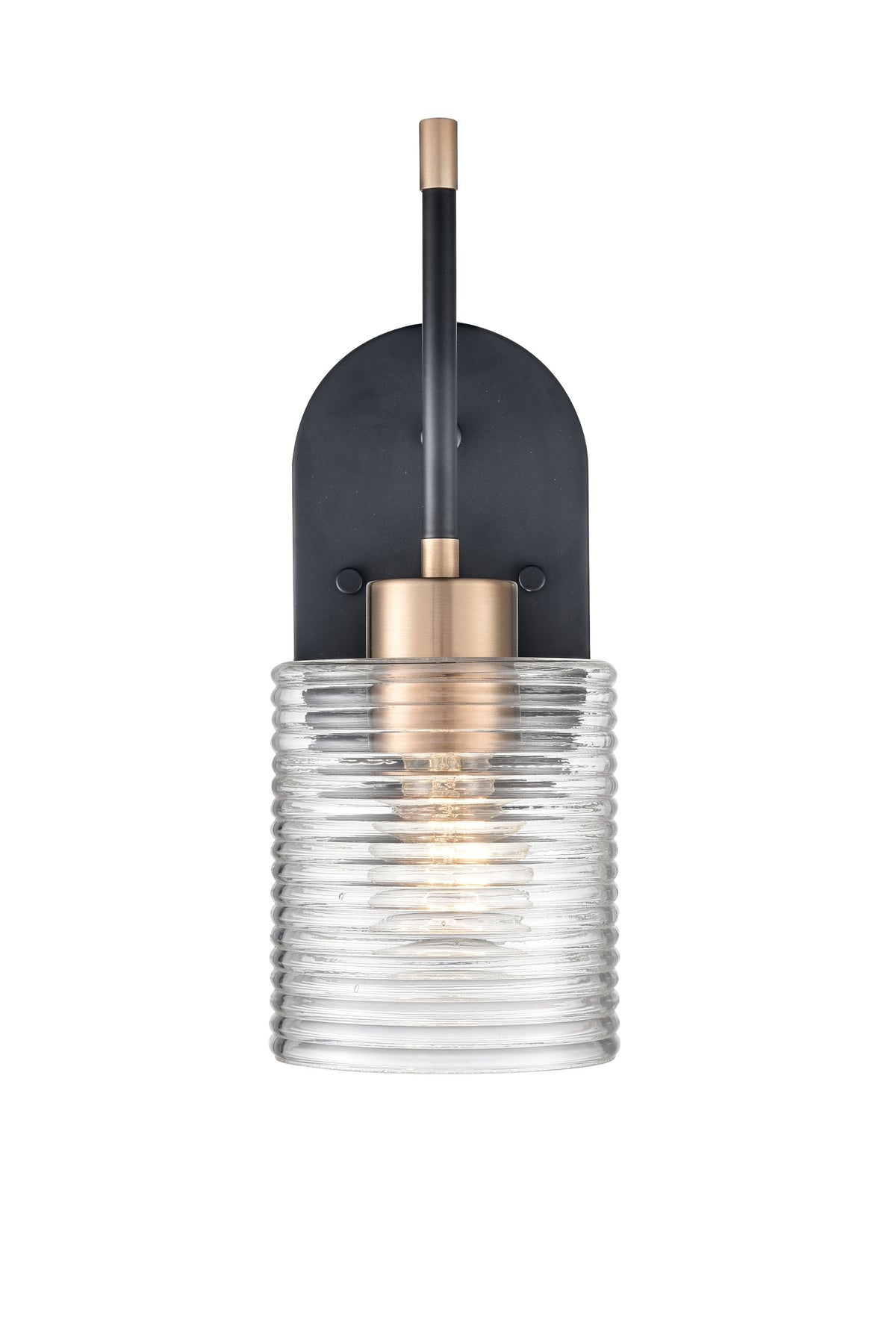 5'' Renitta Matte Black/Modern Gold 1 Light Wall Sconce