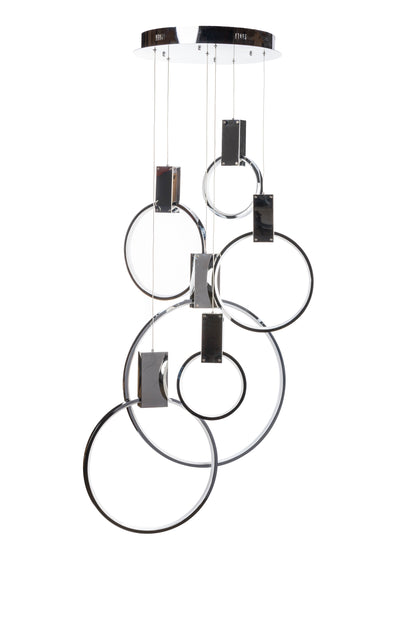 Hong Kong LED Circular Chandelier | Chrome