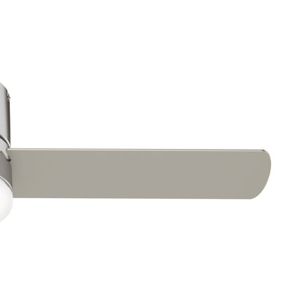 52 inch Minimus Brushed Nickel Low Profile Ceiling Fan with LED Light Kit and Handheld Remote