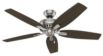 52 inch Newsome Brushed Nickel Ceiling Fan with LED Light Kit and Pull Chain