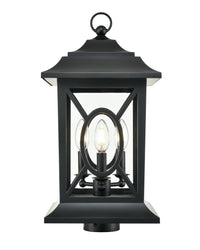 19.75'' Allbert Powder Coated Black 3 Light Post Lantern