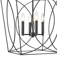 30.5'' Tracy Matte Black 4 Light Pendant
