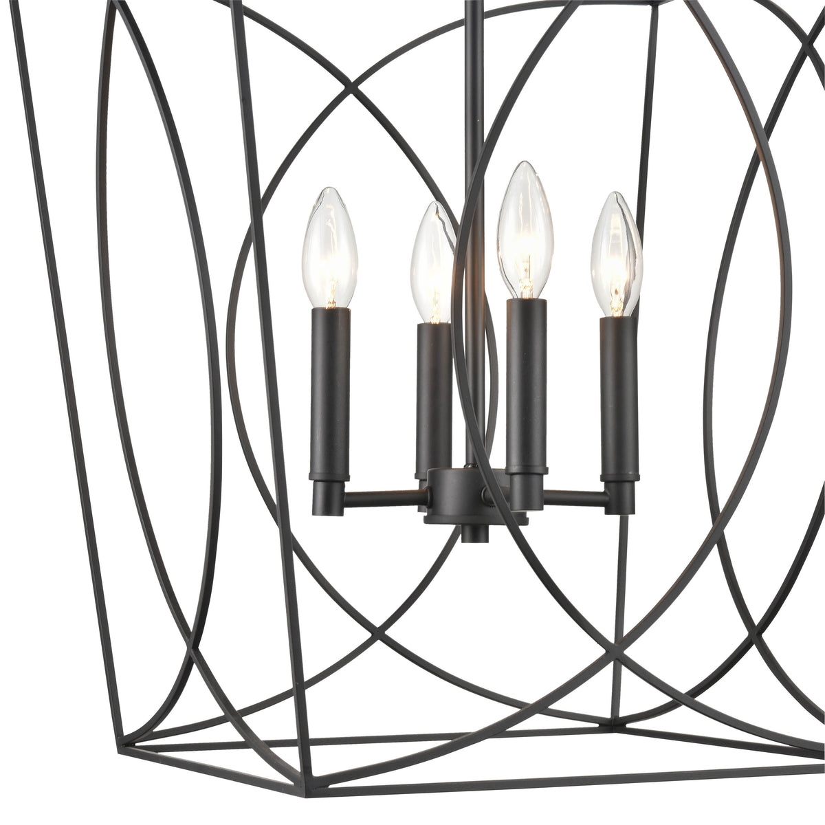 30.5'' Tracy Matte Black 4 Light Pendant