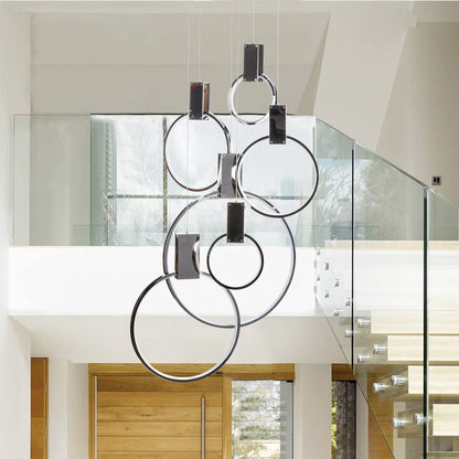 Hong Kong LED Circular Chandelier | Chrome