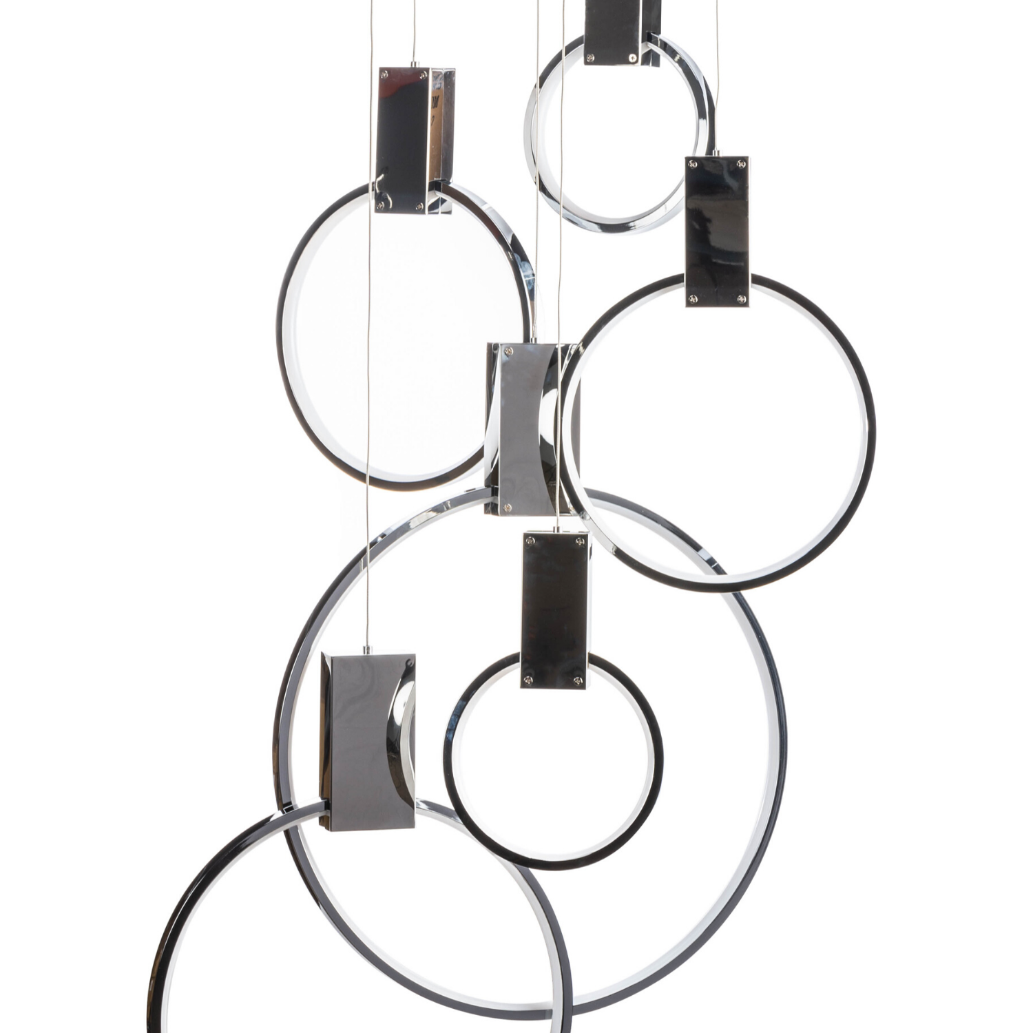 Hong Kong LED Circular Chandelier | Chrome