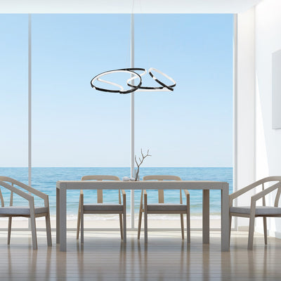 Suzhou LED Adjustable Chandelier | Chrome Finish