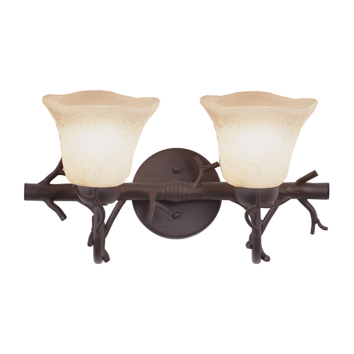 18'' Vine 2 Light Bark Vanity Light