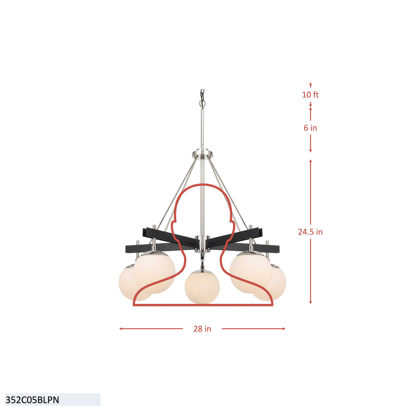 Allie 5 Light Chandelier
