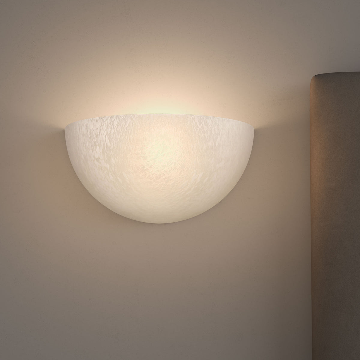 5-inch Luneer White 1-Light Wall Sconce with Faux Alabaster Glass