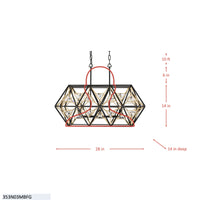 Marcia 3 Light Linear Pendant