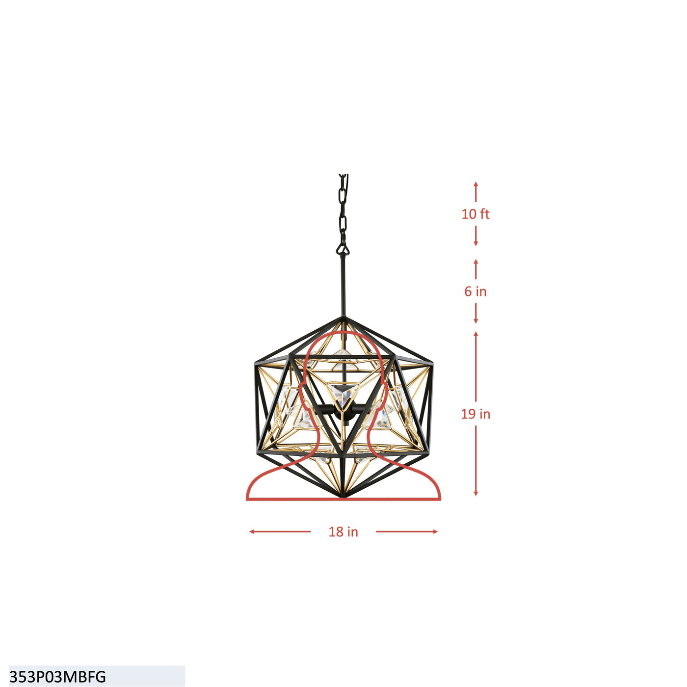 Marcia 3 Light Orb Pendant