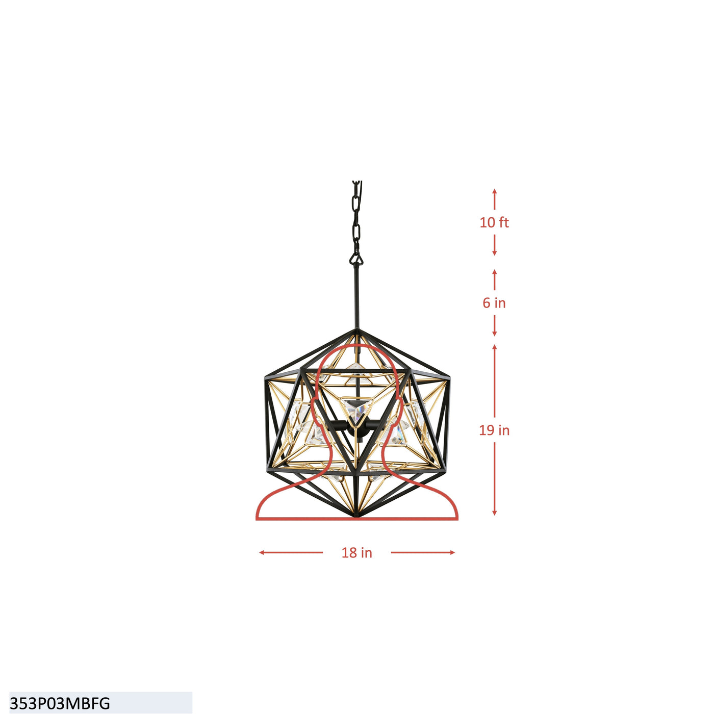 Marcia 3 Light Orb Pendant