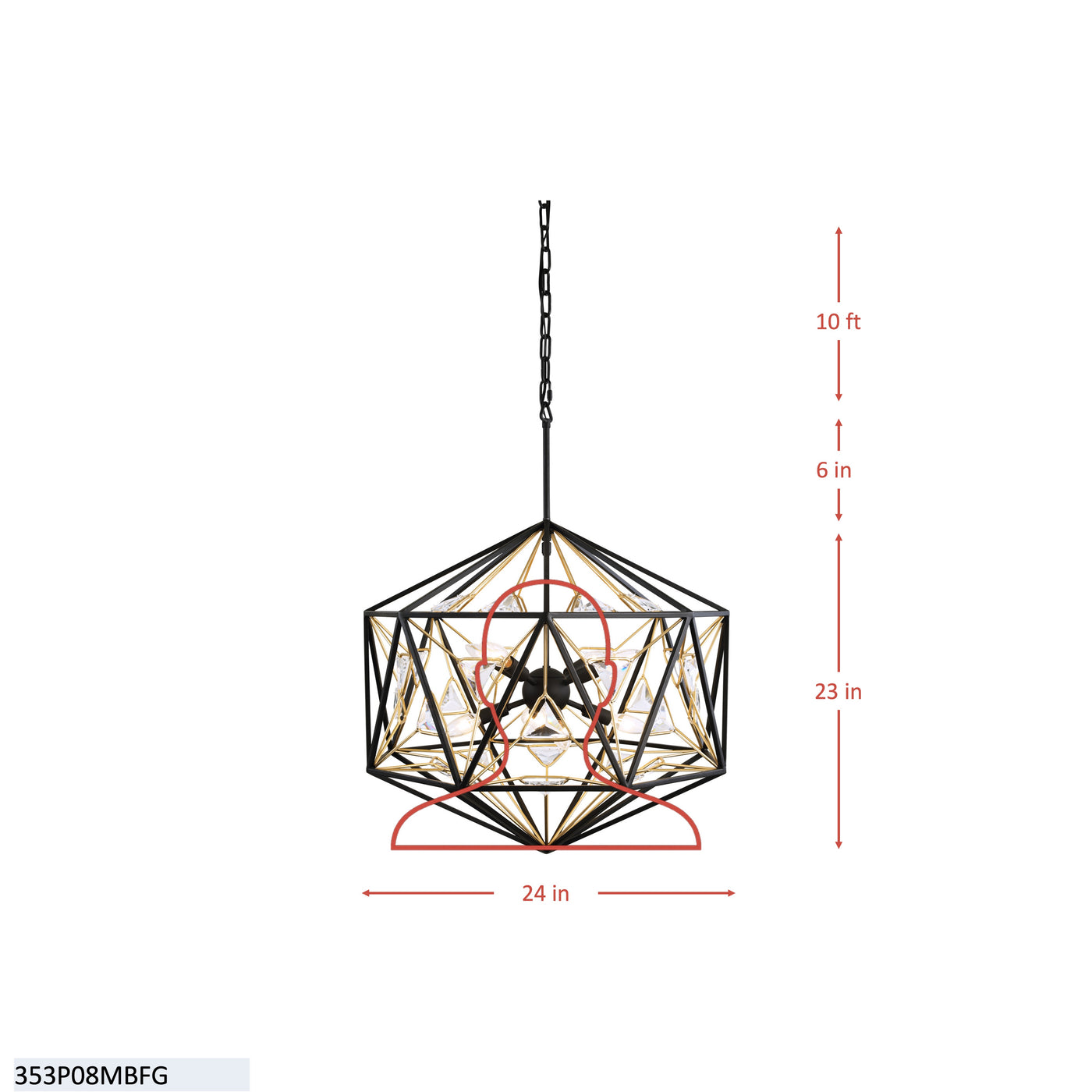 Marcia 8 Light Orb Pendant