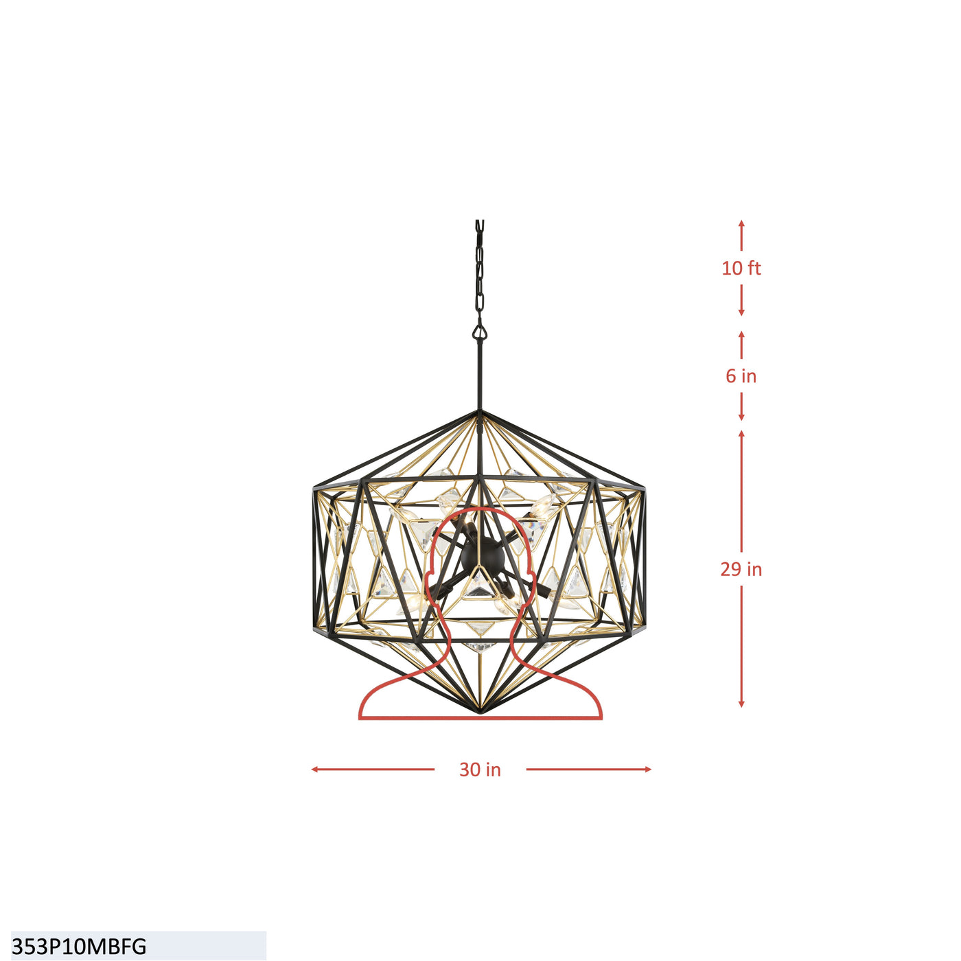 Marcia 10 Light Pendant