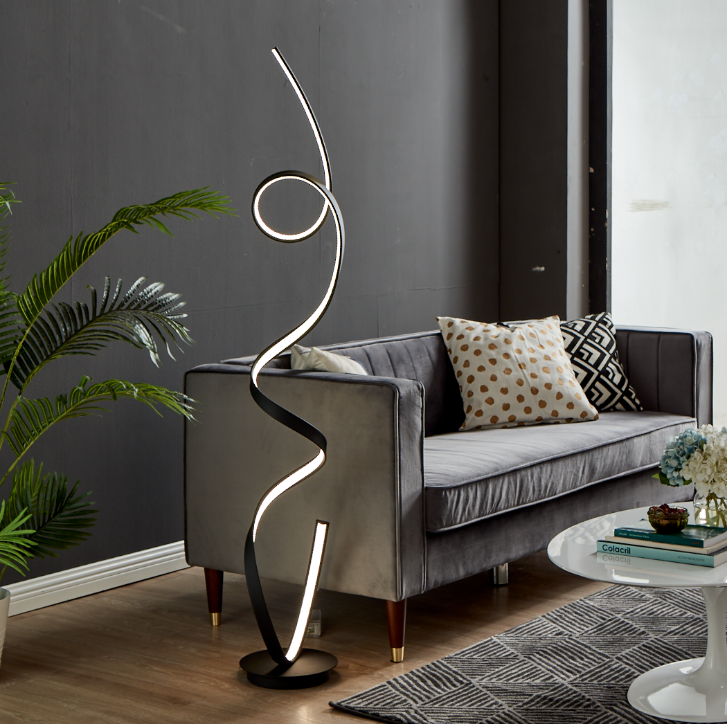 Amsterdam LED Matte Black 63" Floor Lamp | Dimmable