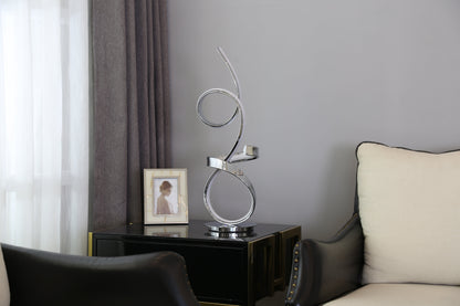 Amsterdam Chrome Table Lamp | LED Strip & Touch Dimmer
