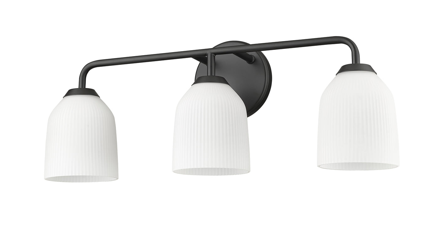 22.75'' Norah Matte Black 3 Light Bath Vanity