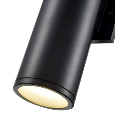 18-inch Vegas Powder Coated Black Outdoor Wall Sconce