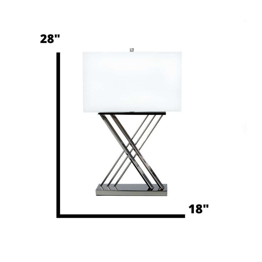 Chrome X Table Lamp | 1 Light